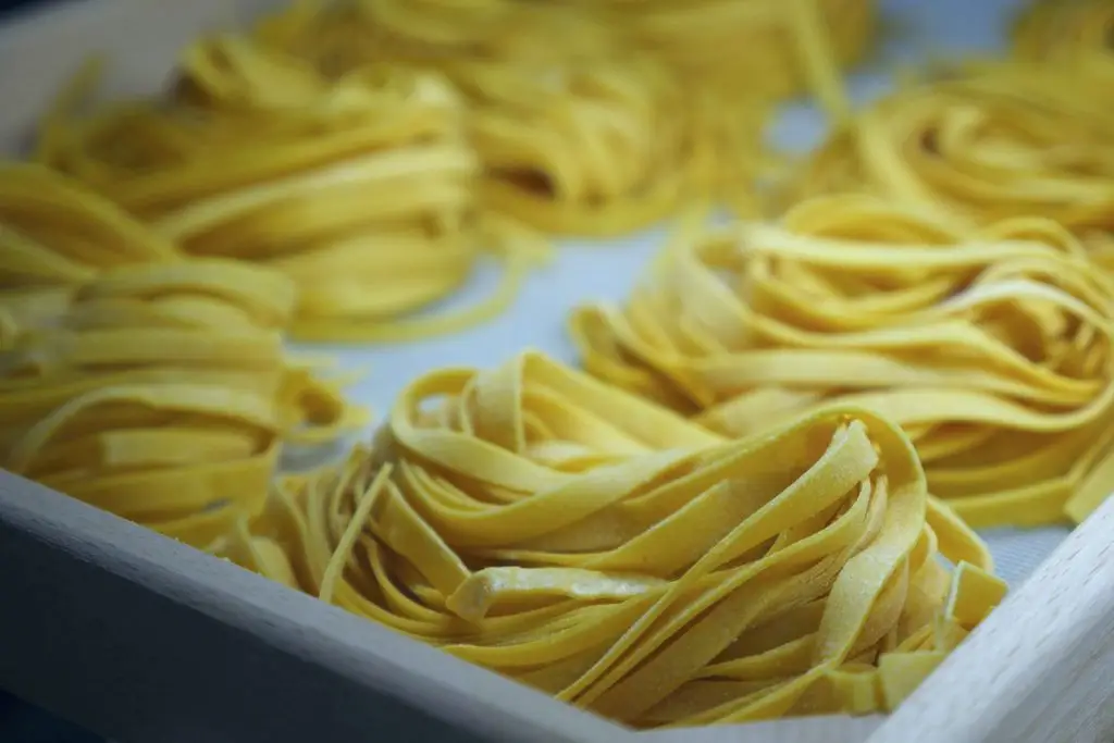 Tagliatelle. A cultural dish. Hand made, hand cut every day. Tradition of Emilian Cuisine.